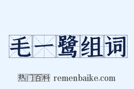 毛一鹭组词是什么意思的图片